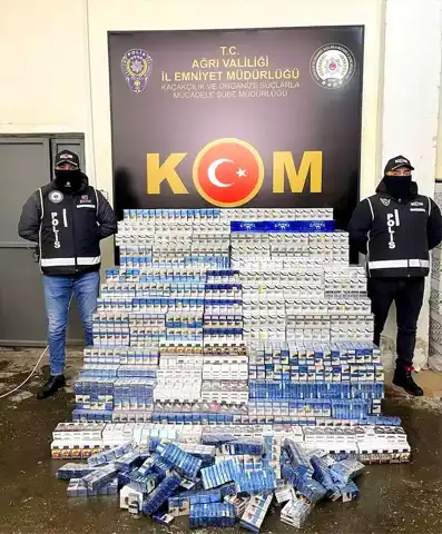Ağrı'da Binlerce Paket Kaçak Sigara Ele Geçirildi
